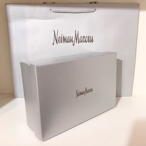 Hold Neiman marcus silver box and bag set